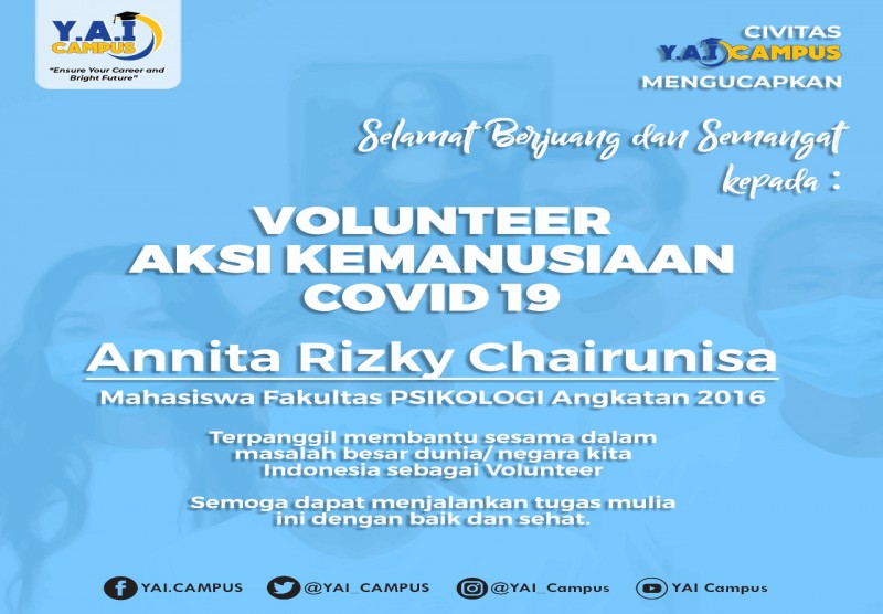 SELAMAT BERTUGAS VOLUNTEER AKSI KEMANUSIAAN COVID 19