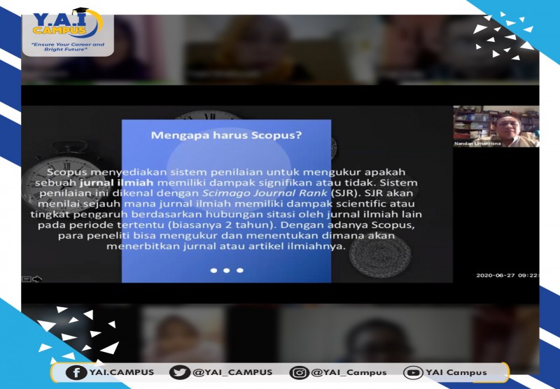 Webinar Fakultas Ekonomi dan Bisnis UPI Y.A.I  “Mengenal Lebih Jauh Index Scopus”